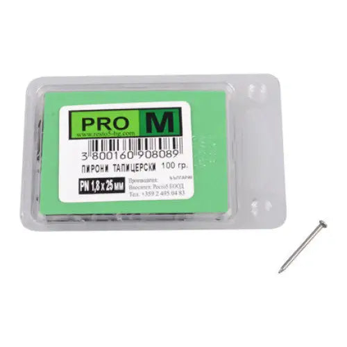 UPHOLSTERY NAILS 100 G PRO M 1.8X25 MM - Пирони<<<Винтове и болтови съединения<<<Инструменти и железария<<<Praktiker
