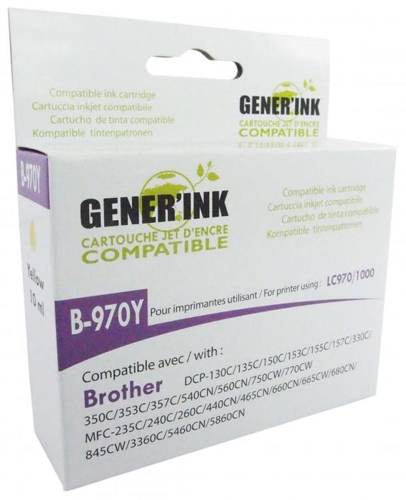 Inkjet UPRINT LC970/1000 BROTHER, Yellow