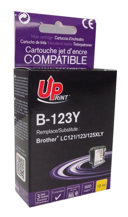 Inkwell UPRINT LC121/123/127 BROTHER, Yellow