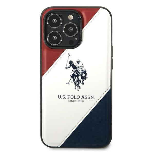 US Polo USHCP14XPSO3 iPhone 14 Pro Max 6.7" white/white Tricolor Embossed