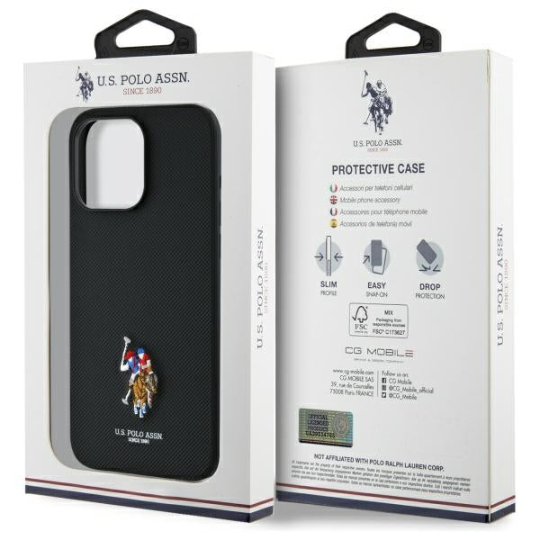 US Polo USHCP15XPEMK iPhone 15 Pro Max 6.7" black/black Embroidered DH Color