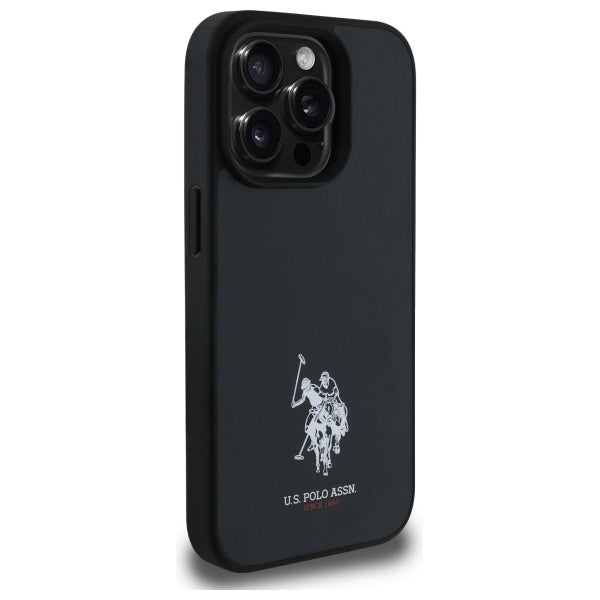 US Polo USHCP15XPGEK iPhone 15 Pro Max 6.7" black/black Leather Embroidered DH Color