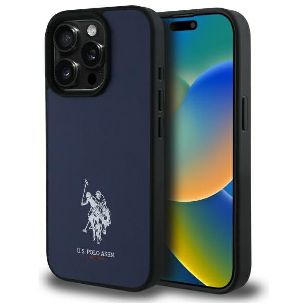 US Polo USHCP15XPGEV iPhone 15 Pro Max 6.7" Navy Leather Embroidered DH Color