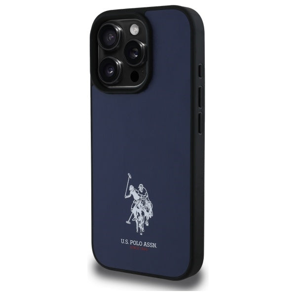 US Polo USHCP15XPGEV iPhone 15 Pro Max 6.7" Navy Leather Embroidered DH Color
