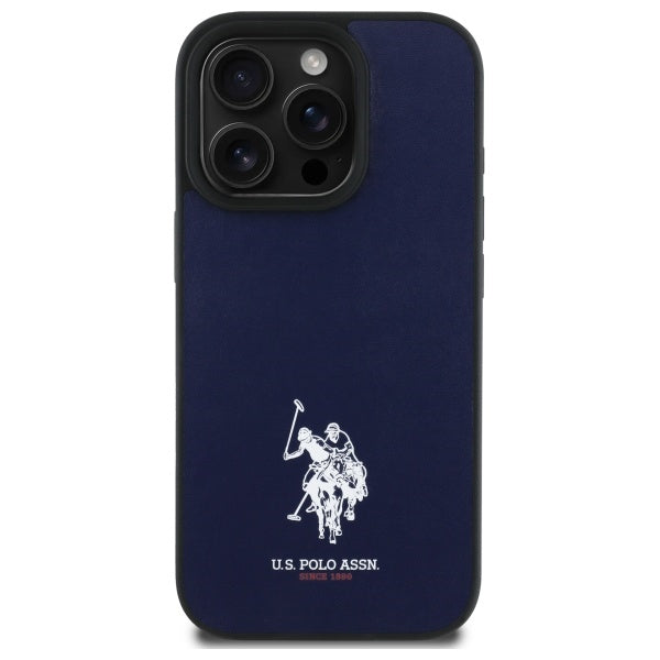US Polo USHCP15XPGEV iPhone 15 Pro Max 6.7" Navy Leather Embroidered DH Color