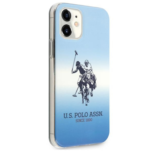 US Polo Assn. Gradient Pattern Collection iPhone 12 mini Case - Blue
