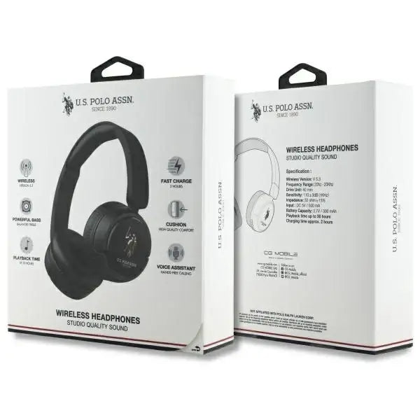 US Polo Bluetooth Headphones USHPV6PUNK Black/Black DH Color Logo - Headphones and speakers<<<HurtelXML