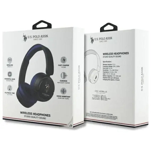 US Polo Bluetooth On-Ear Headphones USHPV6PCOV Navy DH Color Logo - Headphones and speakers<<<HurtelXML
