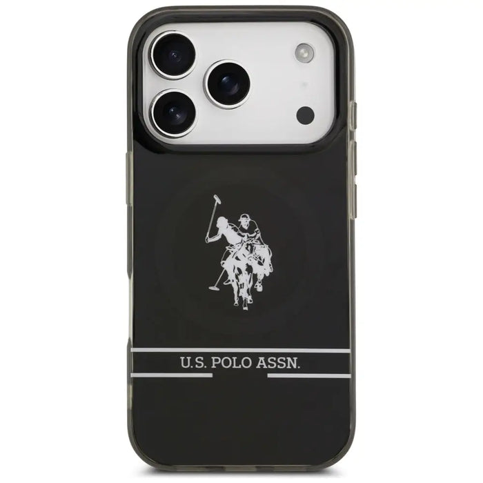 US Polo DH and Bottom Stripe Logo MagSafe Case for iPhone 17 Pro - Black - Cell phone cases and covers<<<HurtelXML
