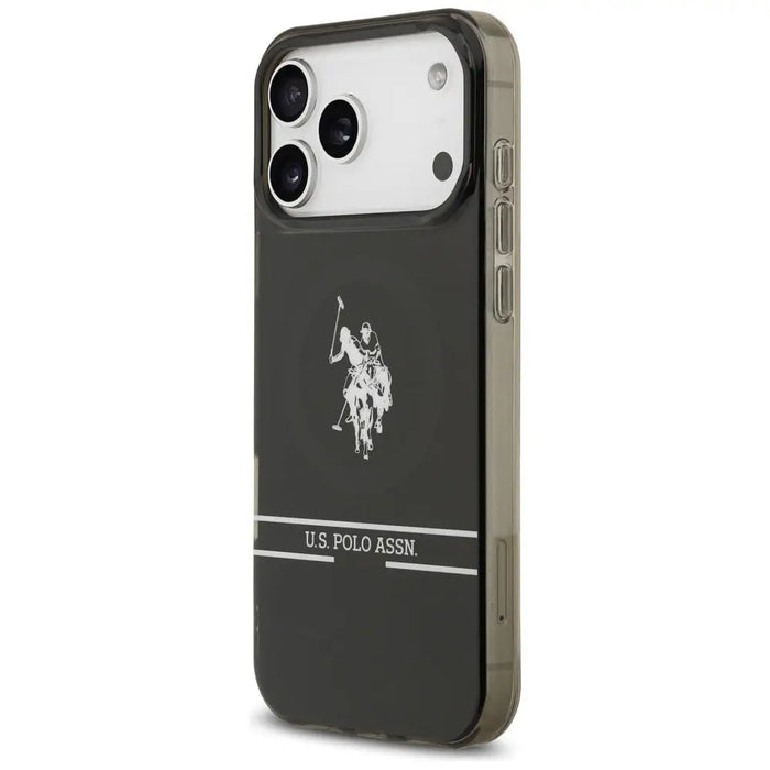 US Polo DH and Bottom Stripe Logo MagSafe Case for iPhone 17 Pro Max - Black - Cell phone cases and covers<<<HurtelXML