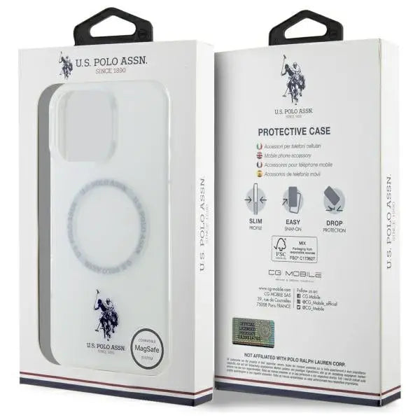 US Polo IML Ring MagSafe Case for iPhone 16 Pro Max - White - Cell phone cases and covers<<<HurtelXML