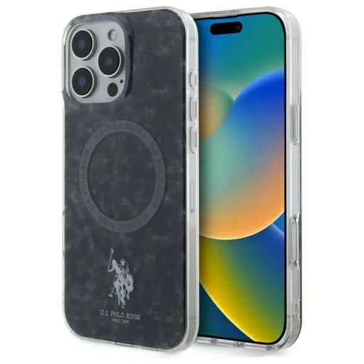 US Polo IML Ring MagSafe iPhone 16 Pro Case - Black - Cell phone cases and covers<<<HurtelXML
