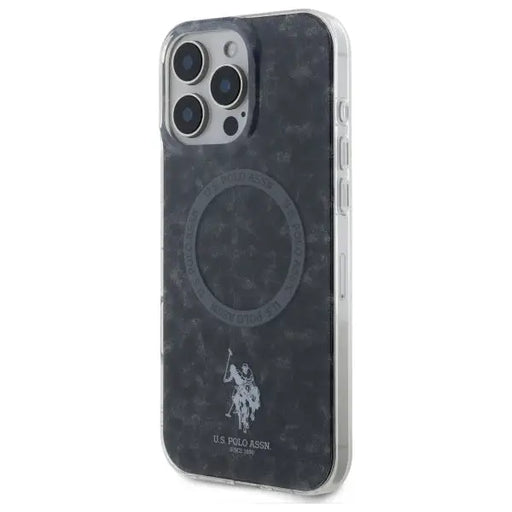 US Polo IML Ring MagSafe iPhone 16 Pro Case - Black - Cell phone cases and covers<<<HurtelXML