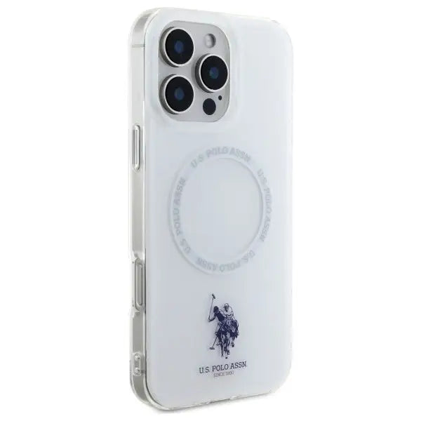 US Polo IML Ring MagSafe iPhone 16 Pro Case - White - Cell phone cases and covers<<<HurtelXML