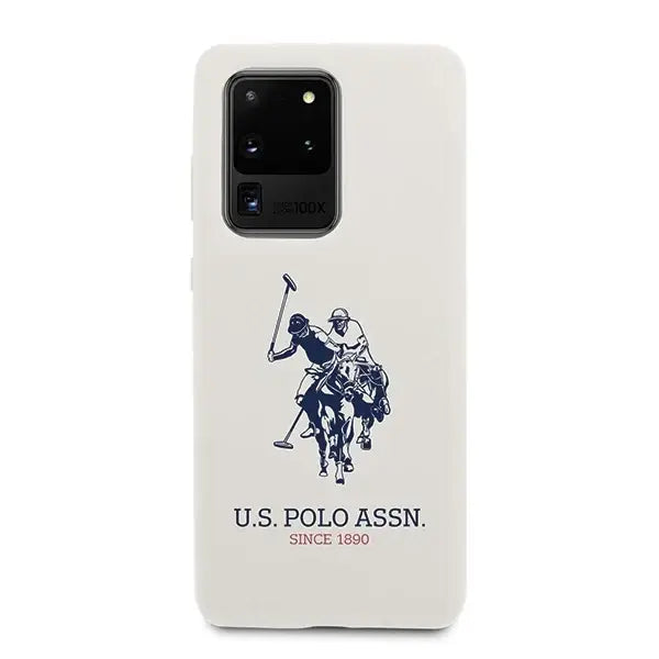US Polo Silicone Collection Case for Samsung Galaxy S20 Ultra - White - Cell phone cases and covers<<<HurtelXML