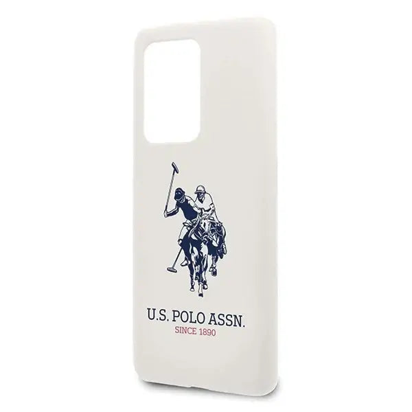 US Polo Silicone Collection Case for Samsung Galaxy S20 Ultra - White - Cell phone cases and covers<<<HurtelXML