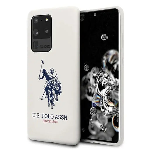 US Polo Silicone Collection Case for Samsung Galaxy S20 Ultra - White - Cell phone cases and covers<<<HurtelXML
