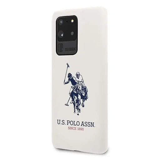 US Polo Silicone Collection Case for Samsung Galaxy S20 Ultra - White - Cell phone cases and covers<<<HurtelXML