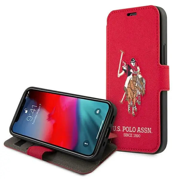 US Polo USFLBKP12LPUGFLRE iPhone 12 Pro Max 6,7’’ czerwony/red book Polo Embroidery Collection - Cell phone cases
