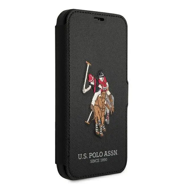 US Polo USFLBKP12MPUGFLBK iPhone 12/12 Pro 6,1’’ czarny/black book Polo Embroidery Collection - Cell phone cases