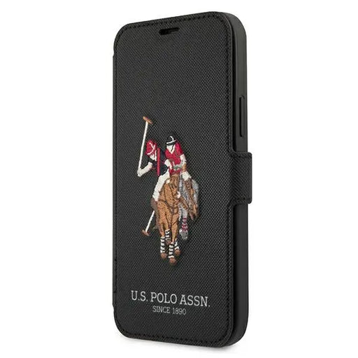 US Polo USFLBKP12MPUGFLBK iPhone 12/12 Pro 6,1’’ czarny/black book Polo Embroidery Collection - Cell phone cases