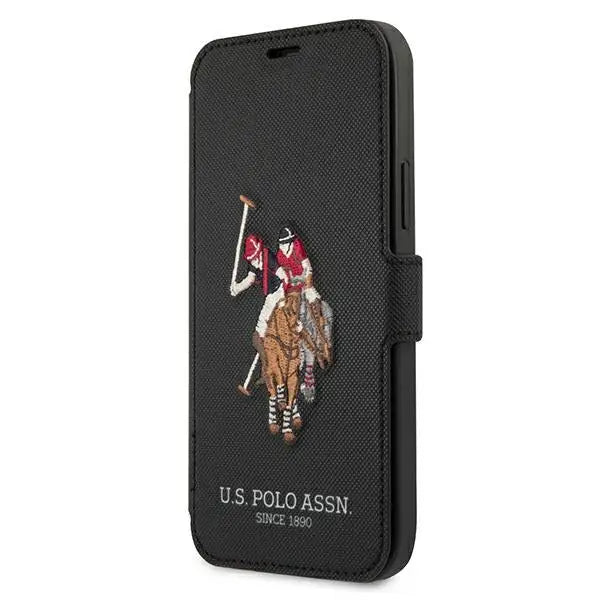 US Polo USFLBKP12MPUGFLBK iPhone 12/12 Pro 6,1’’ czarny/black book Polo Embroidery Collection - Cell phone cases