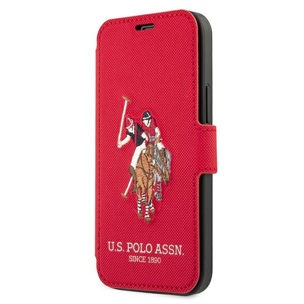 US Polo USFLBKP12MPUGFLRE iPhone 12/12 Pro 6,1’’ czerwony/red book Polo Embroidery Collection - Cell phone cases