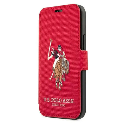 US Polo USFLBKP12SPUGFLRE iPhone 12 mini 5,4’’ czerwony/red book Polo Embroidery Collection - Cell phone cases