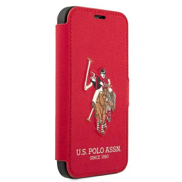 US Polo USFLBKP12SPUGFLRE iPhone 12 mini 5,4’’ czerwony/red book Polo Embroidery Collection - Cell phone cases