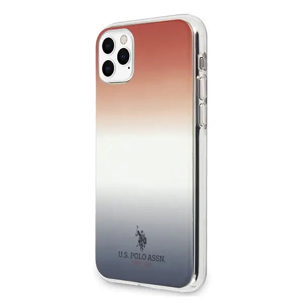 US Polo USHCN58TRDGRB iPhone 11 Pro czerwono-niebieski/blue&red Gradient Pattern Collection - Cell phone cases