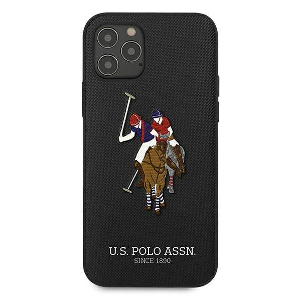 US Polo USHCP12LPUGFLBK iPhone 12 Pro Max 6.7’’ black/black Polo Embroidery Collection - Cell phone cases