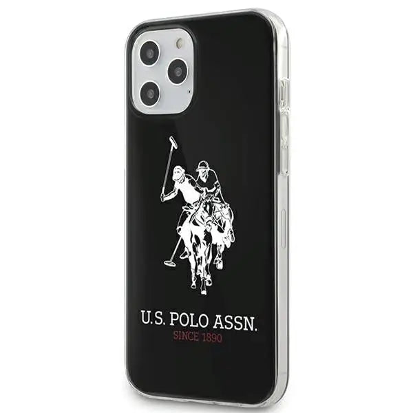 US Polo USHCP12LTPUHRBK iPhone 12 Pro Max 6,7’’ czarny/black Shiny Big Logo - Cell phone cases and covers<<<HurtelXML