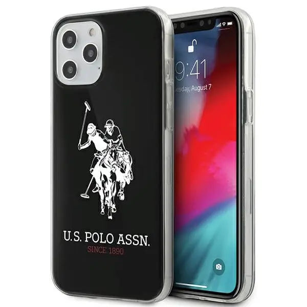 US Polo USHCP12LTPUHRBK iPhone 12 Pro Max 6,7’’ czarny/black Shiny Big Logo - Cell phone cases and covers<<<HurtelXML