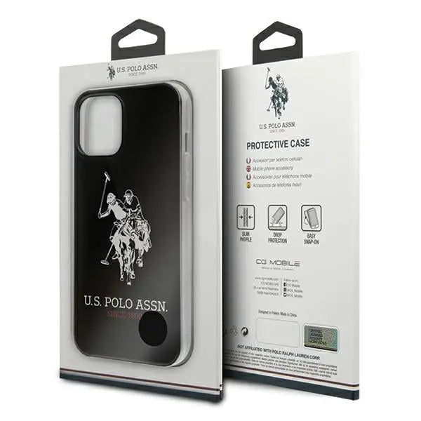US Polo USHCP12LTPUHRBK iPhone 12 Pro Max 6,7’’ czarny/black Shiny Big Logo - Cell phone cases and covers<<<HurtelXML