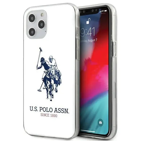 US Polo USHCP12LTPUHRWH iPhone 12 Pro Max 6,7’’ biały/white Shiny Big Logo - Cell phone cases and covers<<<HurtelXML