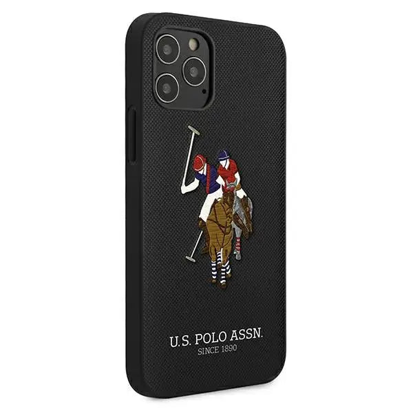 US Polo USHCP12MPUGFLBK iPhone 12/12 Pro 6.1’’ black/black Polo Embroidery Collection - Cell phone cases
