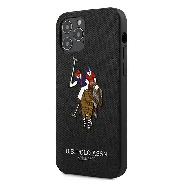 US Polo USHCP12MPUGFLBK iPhone 12/12 Pro 6.1’’ black/black Polo Embroidery Collection - Cell phone cases
