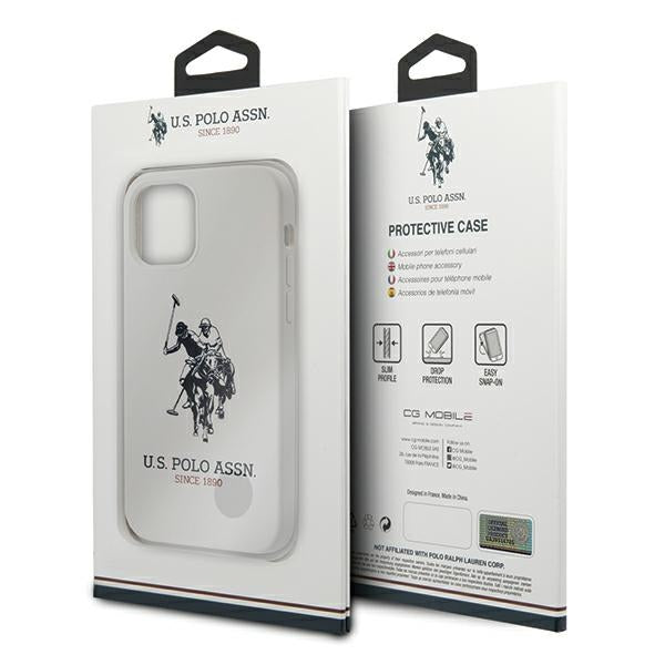 US Polo USHCP12MSLHRWH iPhone 12/12 Pro 6,1’’ biały/white Silicone Collection - Cell phone cases and covers<<<HurtelXML