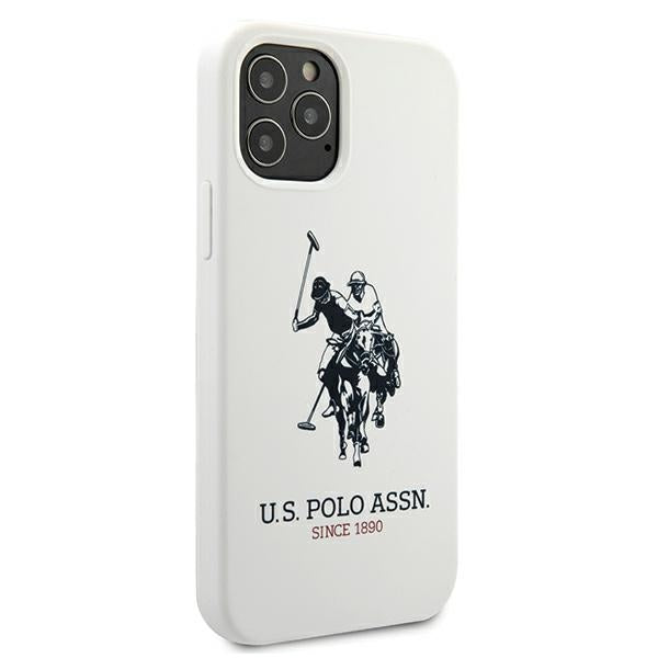 US Polo USHCP12MSLHRWH iPhone 12/12 Pro 6,1’’ biały/white Silicone Collection - Cell phone cases and covers<<<HurtelXML