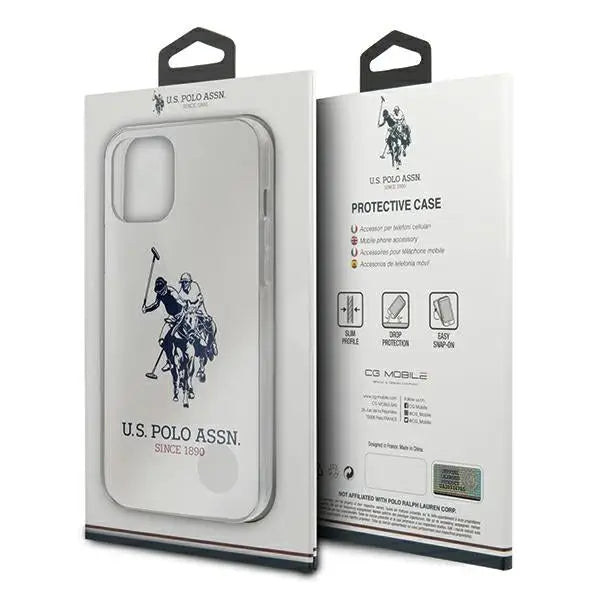 US Polo USHCP12MTPUHRWH iPhone 12/12 Pro 6.1’’ white Shiny Big Logo - Cell phone cases and covers<<<HurtelXML