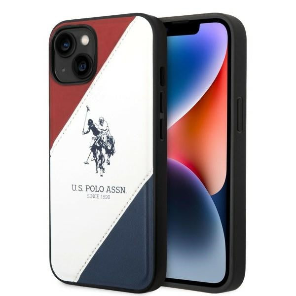 US Polo USHCP14MPSO3 iPhone 14 Plus 6.7’’ white/white Tricolor Embossed - Cell phone cases and covers<<<HurtelXML
