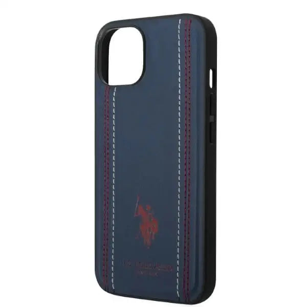 US Polo USHCP14SPFAV iPhone 14 6.1’’ navy blue/navy blue Leather Stitch - Cell phone cases and covers<<<HurtelXML