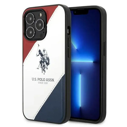 US Polo USHCP14XPSO3 iPhone 14 Pro Max 6.7’’ white/white Tricolor Embossed - Cell phone cases and covers<<<HurtelXML