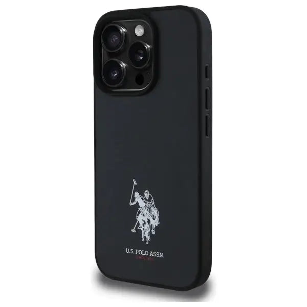 US Polo USHCP15XPGEK iPhone 15 Pro Max 6.7’’ black/black Leather Embroidered DH Color - Cell phone cases