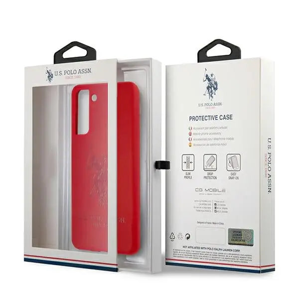 US Polo USHCS21MSLHRTRE S21+ G996 czerwony/red Silicone On Tone - Cell phone cases and covers<<<HurtelXML