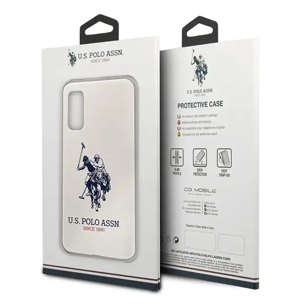 US Polo USHCS62SLHRWH S20 G980 biały/white Silicone Collection - Cell phone cases and covers<<<HurtelXML