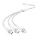 USB 2.0 A to 3-in-1 6A cable Vention CTRWG 1.5M (white) - USB cables<<<Cables<<<IT Accessories<<<InnproXML