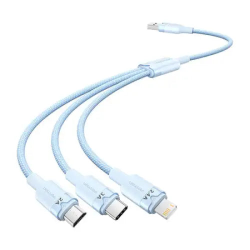 USB 2.0 A to 3in1 3A cable Vention CTPLG 1.5M (blue) - USB cables<<<Cables<<<IT Accessories<<<InnproXML
