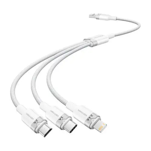 USB 2.0 A to 3in1 3A cable Vention CTPWG 1.5M (white) - USB cables<<<Cables<<<IT Accessories<<<InnproXML