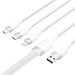 USB 2.0 A to 3in1 3A cable Vention CTPWG 1.5M (white) - USB cables<<<Cables<<<IT Accessories<<<InnproXML